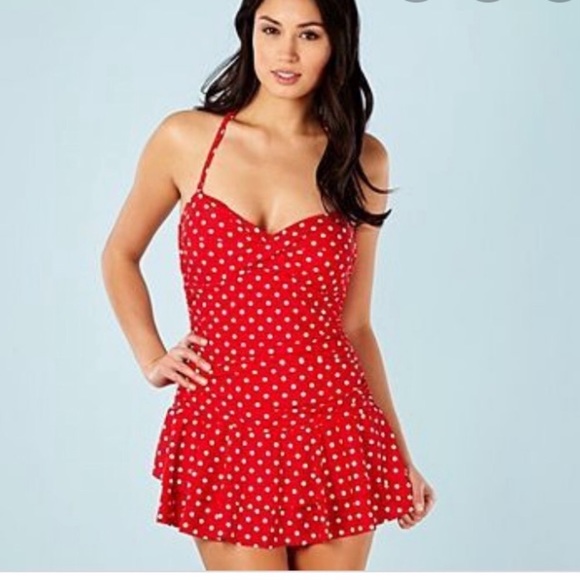 Other - Retro style tiered ruffle bathing suit size 18